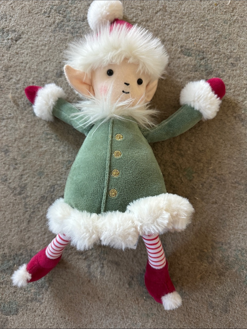 Jellycat Elf Plush Leffy Christmas Holiday 13”
